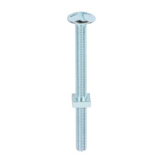 Roofing Bolt & Square Nut BZP  M8x100 per each Bx/50  08100RB