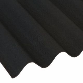 COROLINE CORRUGATED BITUMEN    SHEET BLACK 2000x950x2.6MM CBS