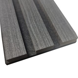 Acoustic Slat Wall Panel   2400x600x22mm  Black Oak