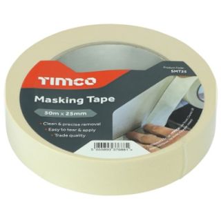 Timco Masking Tape - Cream 25mm x 50mtr  SMT25