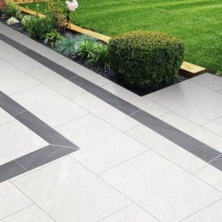 900x150x20mm Porcelain Anthracite Border Tile (per Pk 3) Cover 0.405m2