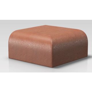 BN15.4 Red Stop End to Double  Bullnose Brick 215x215mm
