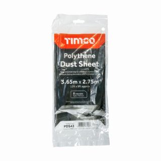 Shield Polythene Dust Sheet 3.65m X 2.75m (12ft X 9ft) PDS43
