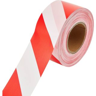 Everbuild Barrier Tape         Red/White 72mmx500m  2BARRD500