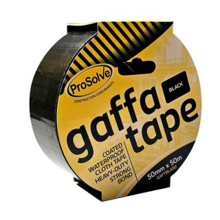Prosolve Gaffa Tape 50mm x 50m - Black  GAFTBLA50