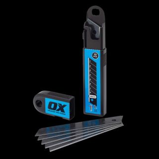 Ox Pro Snap Off Knife Blades 18MM - Pack Of 10  Ox-P223910