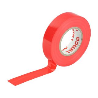 Timco Flame Retardant PVC Insulation Tape 18mm x 25m Red ITRED
