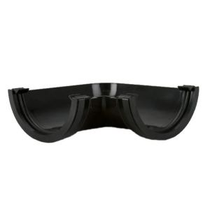 Brett BR048B 112mm Roundstyle Gutter Angle 90 Deg Black