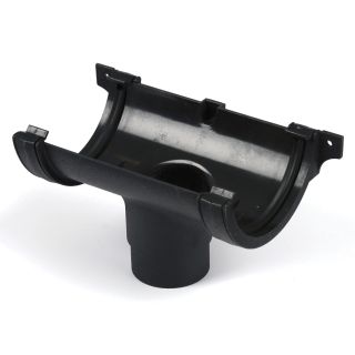 Brett Martin Cast Iron Style Black Gutter Running Outlet BR45CI