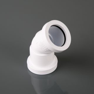 Brett W901W 32mm Push Fit Waste Pipe 135 deg Obtuse Bend Wht