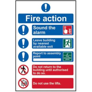 Scan Fire Action Procedure     Sign PVC 200x300mm     SCA0178