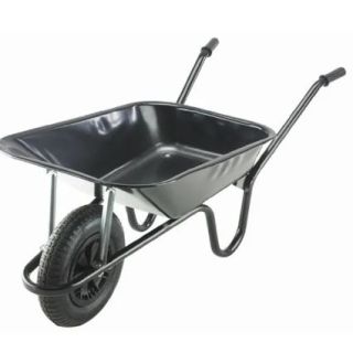 Walsall Black Contractor 85ltr Wheelbarrow Pneumatic Tyr CBP