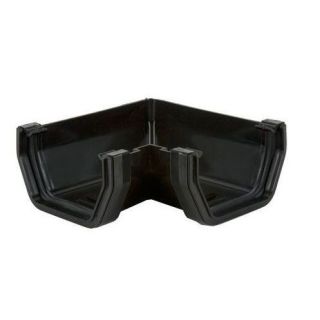 Brett BR058B 114mm Squarestyle Gutter Angle 90 Deg Black