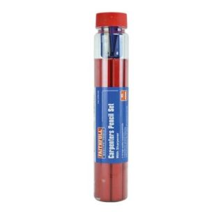 F/Full Carpenters Pencil Set (Tube 12 Pencils + Sharpener) FAICPDISP