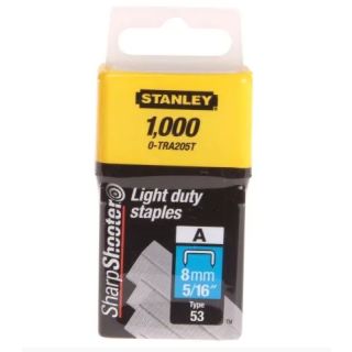Stanley SharpShooter 8mm Light Duty Staples (1000)  0-TRA205T