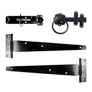 Timco Side Gate Kit - Ring Latch 18 - Black (Timbag) 427548