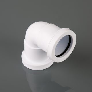 Brett W907W 32mm Push Fit Waste Pipe Knuckle Bend White