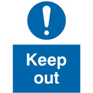 Scan Keep Out Exclamation Mark Sign PVC 200x300mm     SCA0255