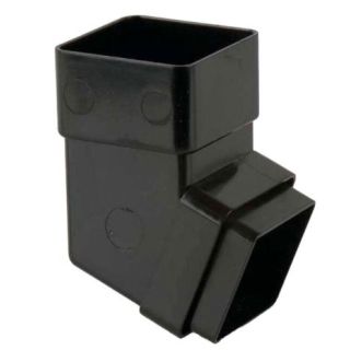 Brett BR509B 65mm Square Downpipe 112.5 Deg Bend Black