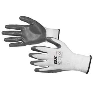 Ox Nitrile Flex Gloves White  Size 9 L  OX-S249009