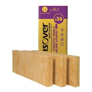 50mm Isover Cavity Wall Slab (CWS) 36 10.92m2/Pack (20/Plt) 5200625441