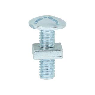 Roofing Bolt & Square Nut BZP  M6x20 per each  Bx/200  0620RB