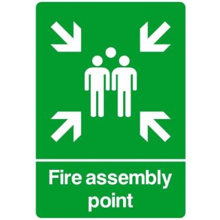 Fire Assembly Point Safety     Sign   (3mm Foamex PVC Rigid)