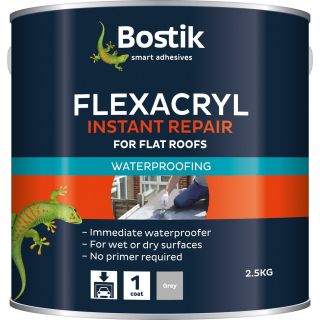 Bostik Cementone Flexacryl Grey Roof  Coating 2.5kg 30811945